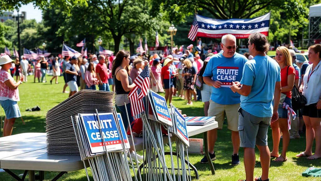 engage in political events